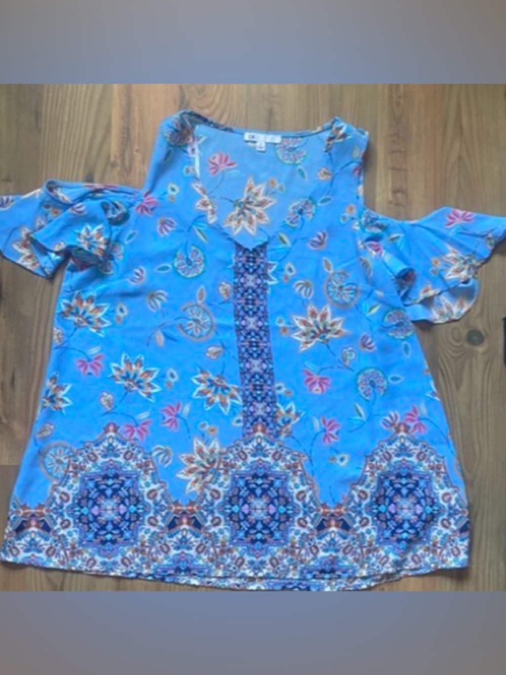 Blue Floral Women’s Tunic Top